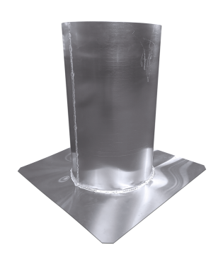 Sortie droite en aluminium assemblé par soudage